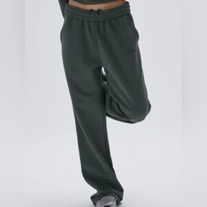 Adanola Freehand Straight Leg Sweatpants Mineral Green